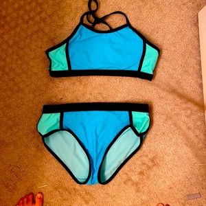 blue & mint green bikini